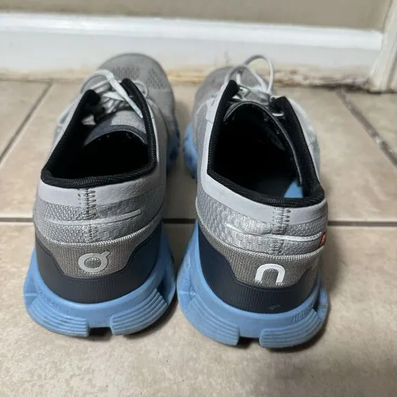 NICE ON Cloud X 2 Men's 9 Alloy Grey Niagara Blue Running Shoes 40.99038