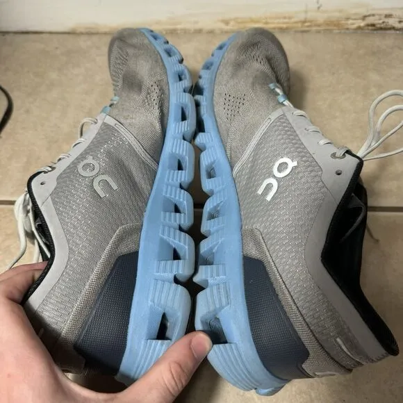 NICE ON Cloud X 2 Men's 9 Alloy Grey Niagara Blue Running Shoes 40.99038