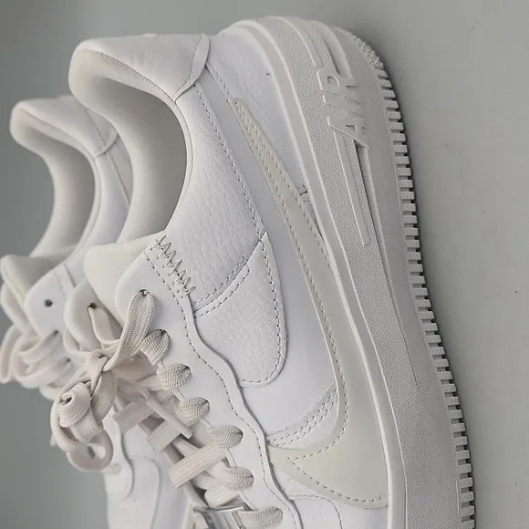 Nike Air Force 1 AF1 Platform PLT.AF.ORM Triple 8 White Leather Shoes DJ9946-100