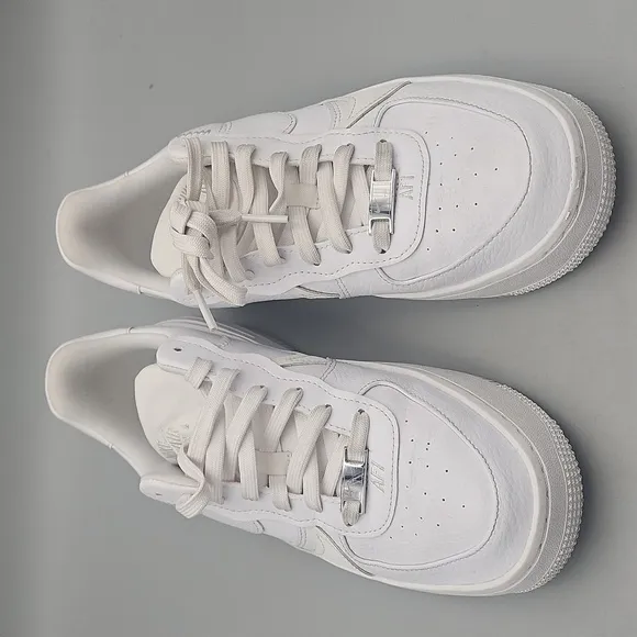 Nike Air Force 1 AF1 Platform PLT.AF.ORM Triple 8 White Leather Shoes DJ9946-100