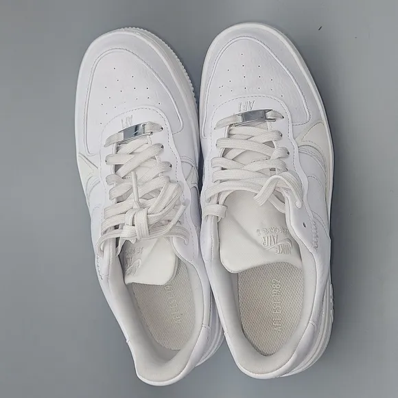 Nike Air Force 1 AF1 Platform PLT.AF.ORM Triple 8 White Leather Shoes DJ9946-100
