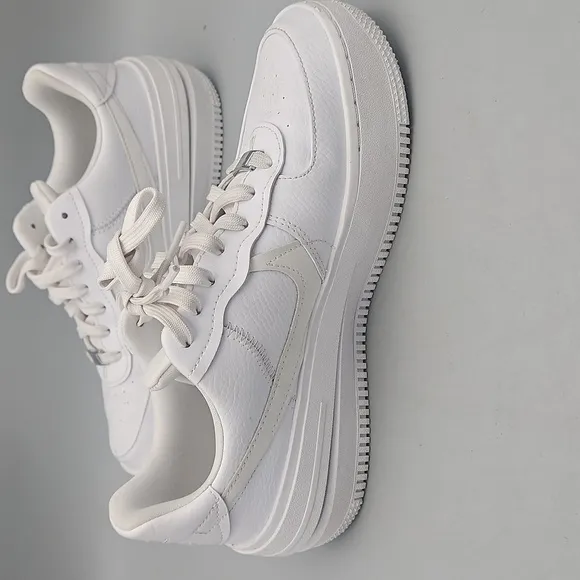 Nike Air Force 1 AF1 Platform PLT.AF.ORM Triple 8 White Leather Shoes DJ9946-100