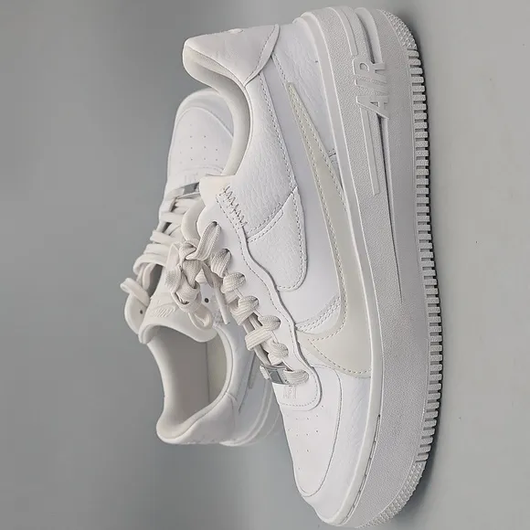 Nike Air Force 1 AF1 Platform PLT.AF.ORM Triple 8 White Leather Shoes DJ9946-100