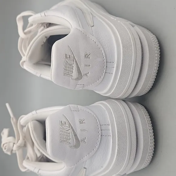 Nike Air Force 1 AF1 Platform PLT.AF.ORM Triple 8 White Leather Shoes DJ9946-100