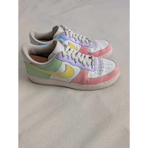 Nike Air Force 1 Custom Pastel Easter Shoes Green Blue Purple Pink Womens 12