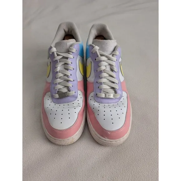 Nike Air Force 1 Custom Pastel Easter Shoes Green Blue Purple Pink Womens 12