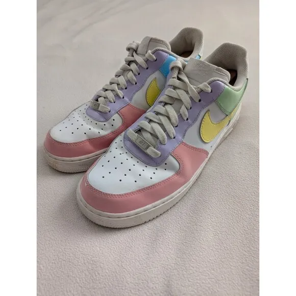 Nike Air Force 1 Custom Pastel Easter Shoes Green Blue Purple Pink Womens 12