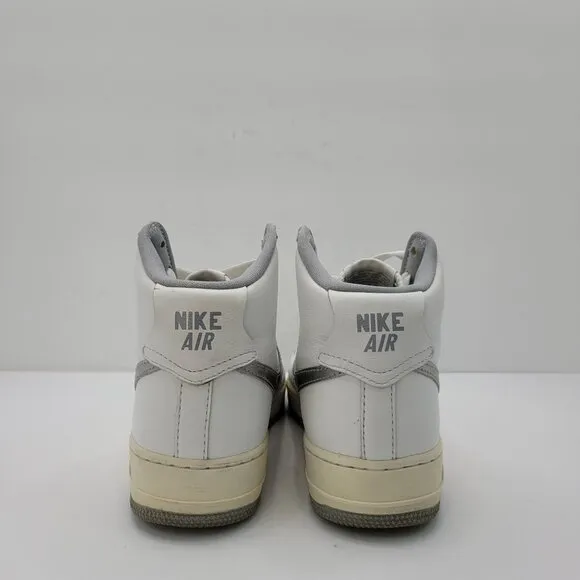 Nike Air Force 1 High Retro QS Men's White Silver 2015 743546-101 US Size 7.5