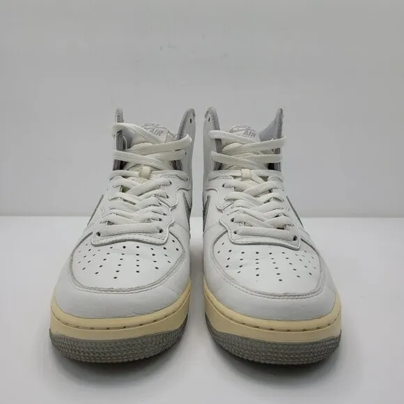 Nike Air Force 1 High Retro QS Men's White Silver 2015 743546-101 US Size 7.5