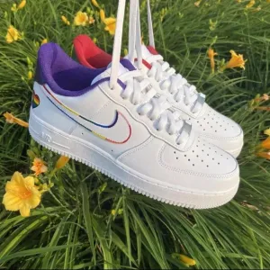 Nike Air Force 1 Low - Rainbow Pride Custom Painted Sneakers -  Size 7Y / 8.5W