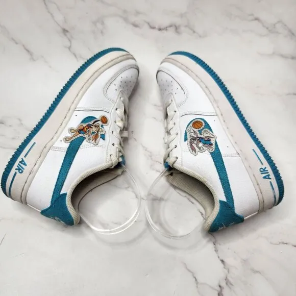 Nike Air Force 1 Low Top Space Jam Bugs Bunny White Sneakers DM3353-100 4.5Y