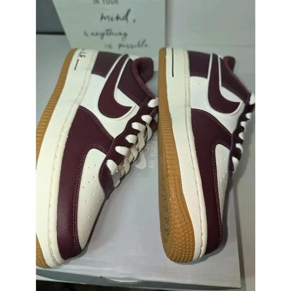 ⭐Nike Air Force 1 LV8 GS Sz 5y Big Kids Shoes New Night Maroon