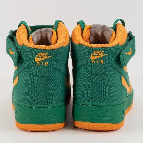 Nike Air Force 1 Mid by You ID Custom Miami Hurricanes DZ3639-900 size 7.5