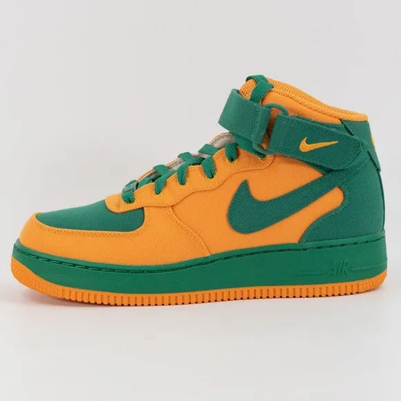 Nike Air Force 1 Mid by You ID Custom Miami Hurricanes DZ3639-900 size 7.5
