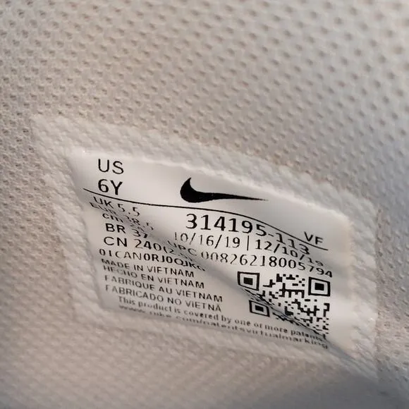 Nike Air Force 1 Mid Custom Drip Shoes Size 6 Youth White and Teal 2019