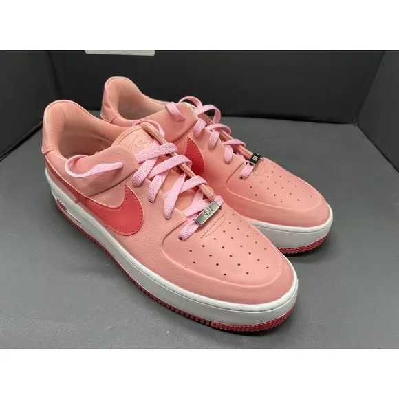 Nike Air Force 1 One Low Sage AR5339-100 Pink Red/pink Custom Women Sz 10.5 New