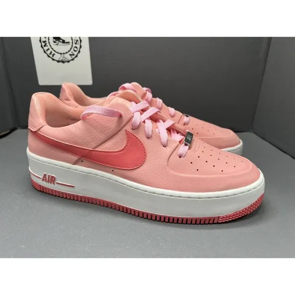Nike Air Force 1 One Low Sage AR5339-100 Pink Red/pink Custom Women Sz 10.5 New