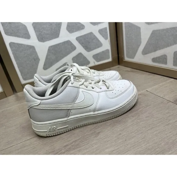 Nike Air Force 1 White Vast Grey Youth Sneaker 314219-134 Sz 5 Y Big Boys Girls
