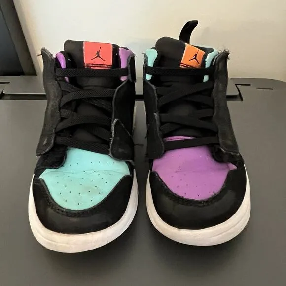 Nike Air Jordan 1 Alt Mid Athletic Shoes Toddler Size 9C Multicolor AR6352-083