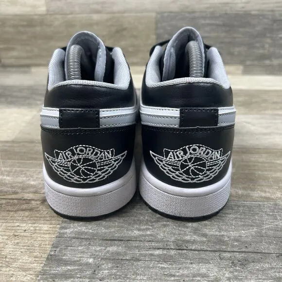 Nike Air Jordan 1 Low Retro Shadow Toe Men's 7 Black White Gray Shoes 553558-040