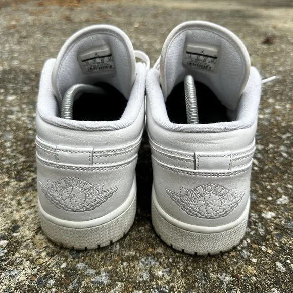 Nike Air Jordan 1 Low Triple White Shoes Men's Size 12 Sneakers Retro 553558-130