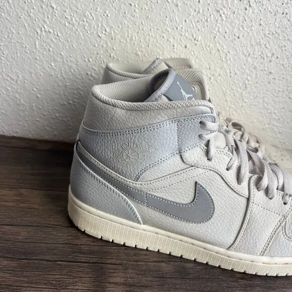 Nike Air Jordan 1 Mid Retro SE Grey‎ Fog Sneakers Shoes 852542-003 Mens Size 11