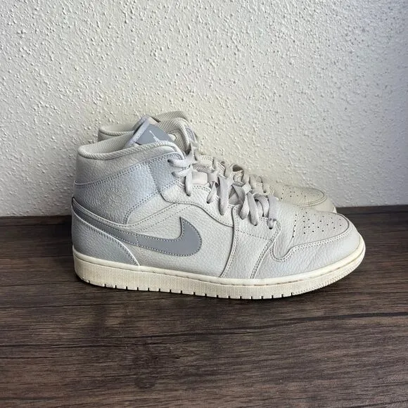 Nike Air Jordan 1 Mid Retro SE Grey‎ Fog Sneakers Shoes 852542-003 Mens Size 11