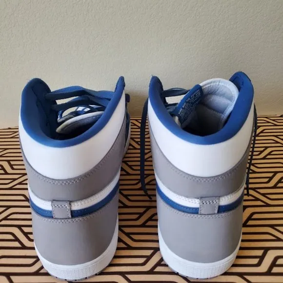NIKE AIR Jordan 1 Retro High OG AJ1 True Blue Mens White and Blue Size 18