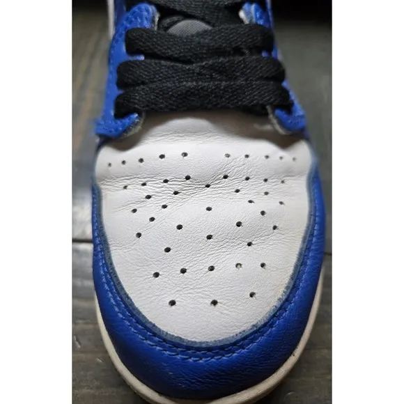 Nike Air Jordan 1 Retro High OG Hyper Royal White Sneakers Shoes Size 7Y
