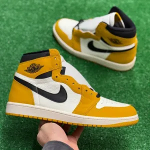 Nike Air Jordan 1 Retro High OG Mens Shoes Yellow DZ5485-701 NEW Sz 11