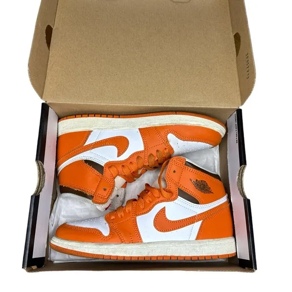 Nike Air Jordan 1 Retro High OG PS‎ Starfish Size 3Y CU0449-101 Boys/Unisex