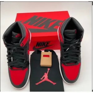 Nike Air Jordan 1 Retro High OG Satin Bred Sneakers Women's 11.5 / Men's 9.5