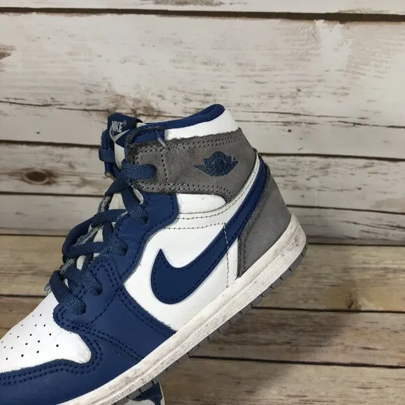 Nike Air Jordan 1 Retro High OG True Blue Shoes Youth Boys Size 10C FD1413-410