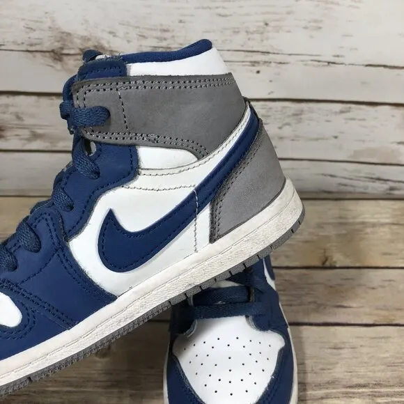 Nike Air Jordan 1 Retro High OG True Blue Shoes Youth Boys Size 10C FD1413-410