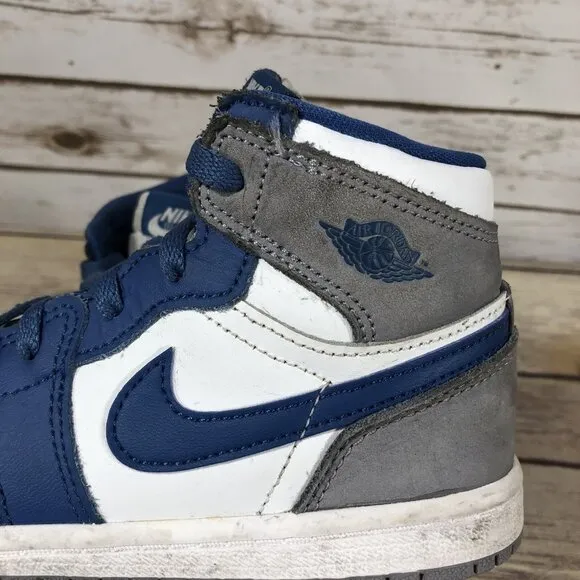 Nike Air Jordan 1 Retro High OG True Blue Shoes Youth Boys Size 10C FD1413-410