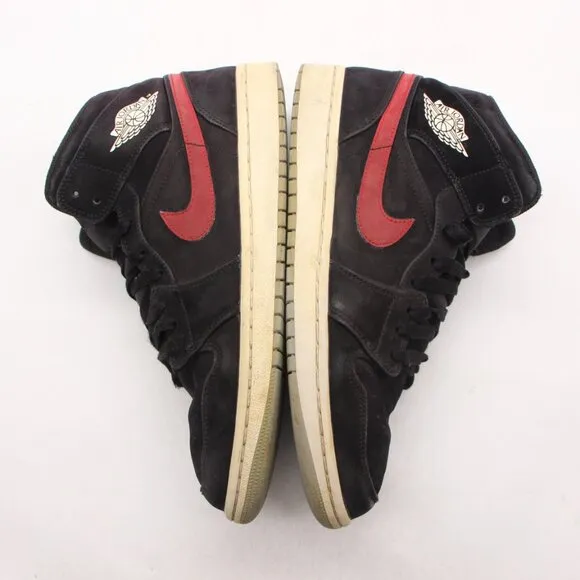 Nike Air Jordan 1 Retro Mid Multicolor Black Swoosh Shoes Men's 9.5 554724-065