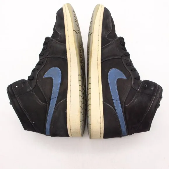 Nike Air Jordan 1 Retro Mid Multicolor Black Swoosh Shoes Men's 9.5 554724-065