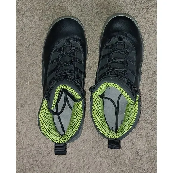 Nike Air Jordan 10 Retro Venom Green Black Youth 6 Women's 7.5