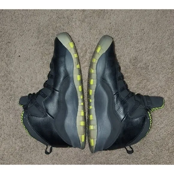 Nike Air Jordan 10 Retro Venom Green Black Youth 6 Women's 7.5