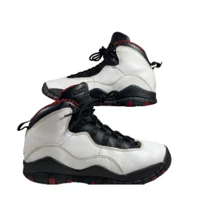 Nike Air Jordan 10 Retro White Red Black Leather Shoes Size 6 Youth 310806 100