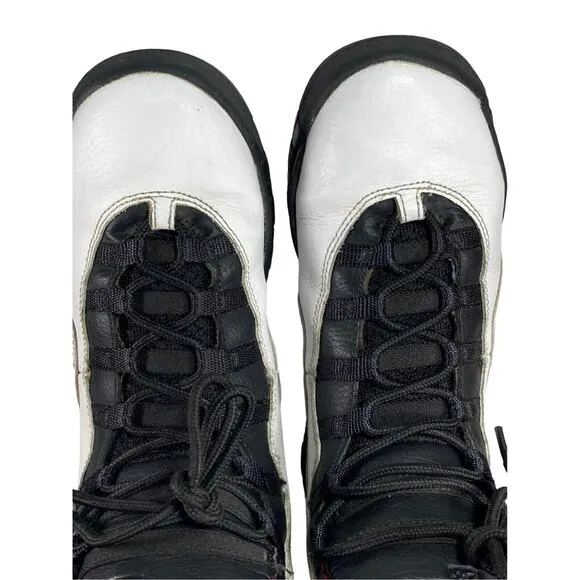 Nike Air Jordan 10 Retro White Red Black Leather Shoes Size 6 Youth 310806 100