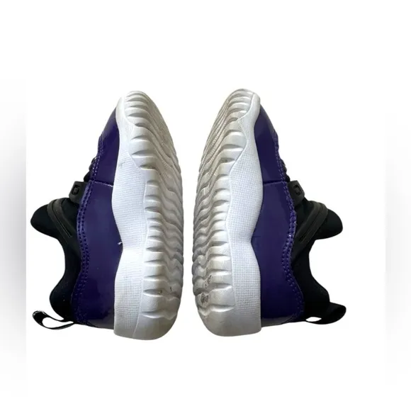 Nike Air Jordan 11 Retro Little Flex Black Purple Shoes BQ7102-005  Toddler 5C