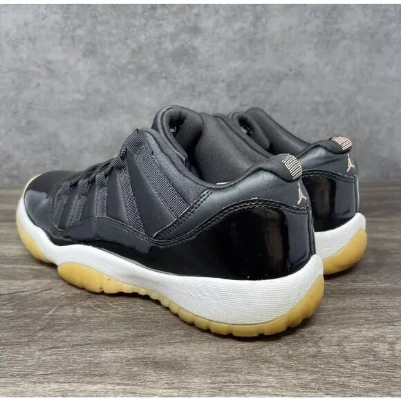 Nike Air Jordan 11 Retro Low Barons Shoes Black 580521 Boys Size 8Y Fast Ship