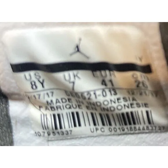 Nike Air Jordan 11 Retro Low Barons Shoes Black 580521 Boys Size 8Y Fast Ship
