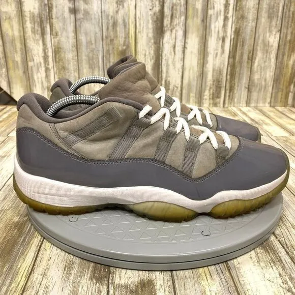 Nike Air Jordan 11 Retro Low Cool Grey Shadow Leather Men's 9.5 Shoes 528895