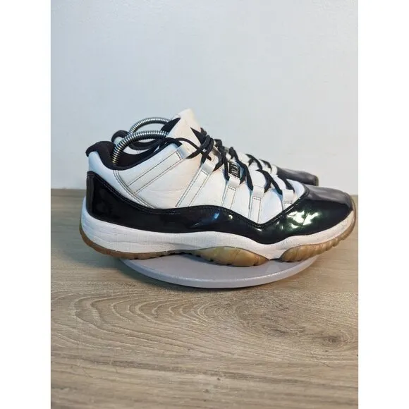 Nike Air Jordan 11 Retro Low White/Black-Emerald Rise 528895-145 Size 10.5