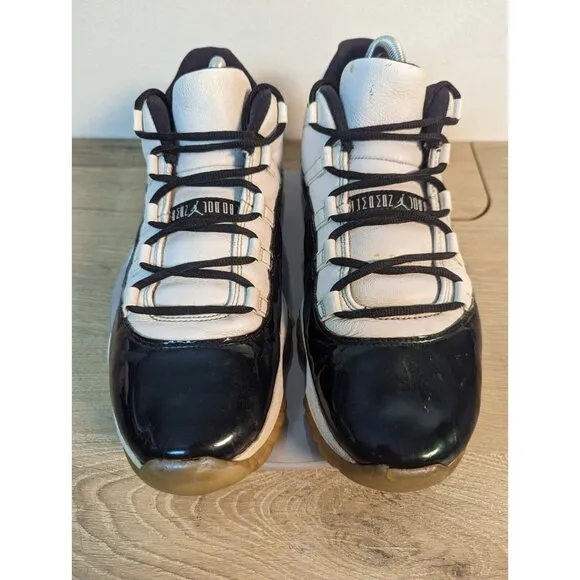Nike Air Jordan 11 Retro Low White/Black-Emerald Rise 528895-145 Size 10.5