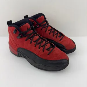 Nike Air Jordan 12 Retro Reverse Flu black and red shoes