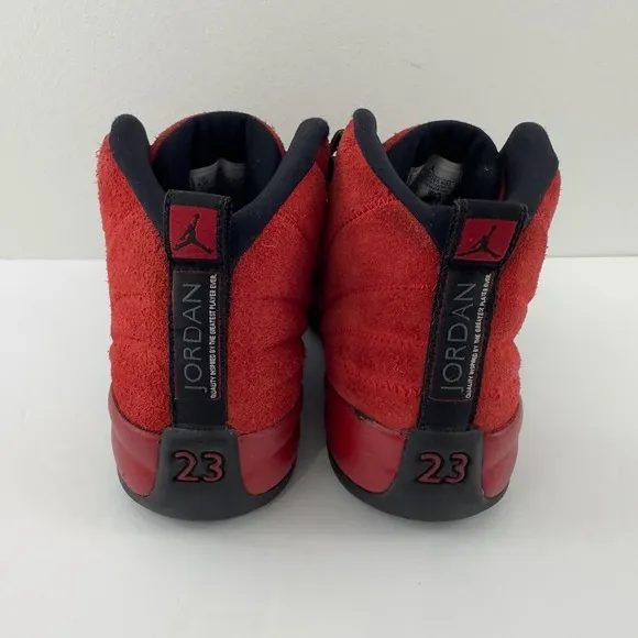Nike Air Jordan 12 Retro Reverse Flu black and red shoes