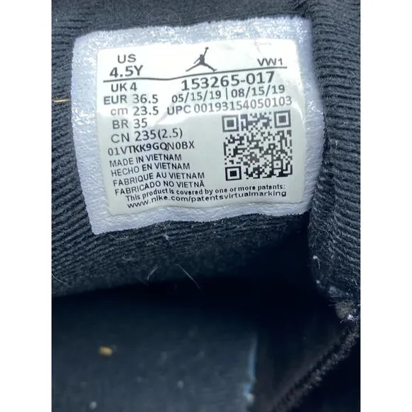 Nike Air Jordan 12 Retro Reverse Taxi GS Shoes (2019) 153265-017 Size 4.5Y